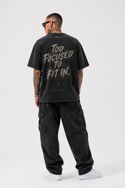 Too Focused to Fit In - Black back