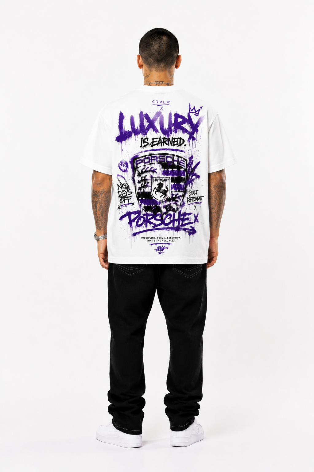 Luxury Is Earned - White back